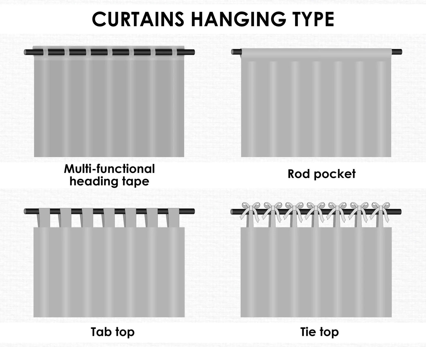 Natural Linen Curtains White, Farmhouse Curtains For Living Room, Scandinavian Linen